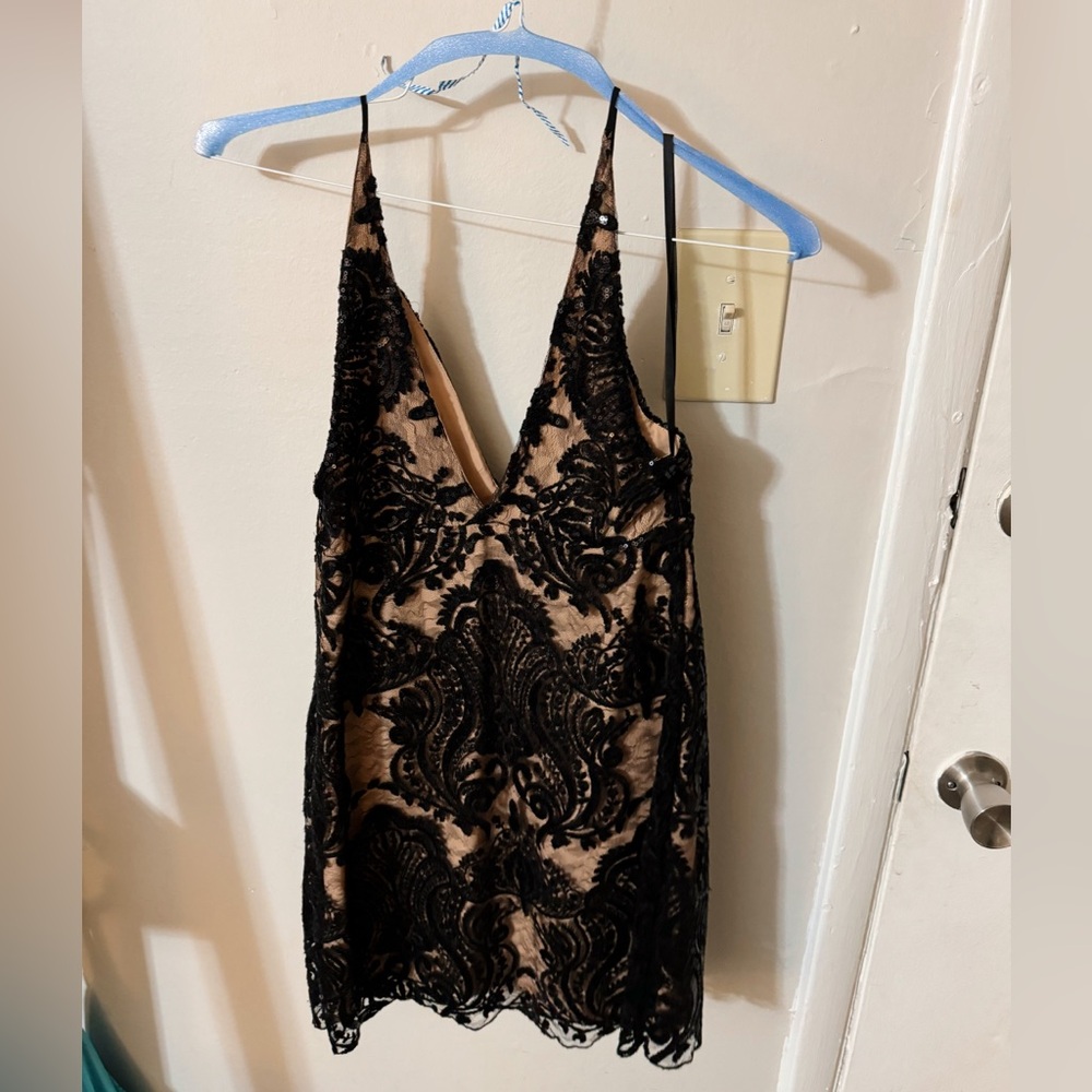 Black Beaded Free People Dress